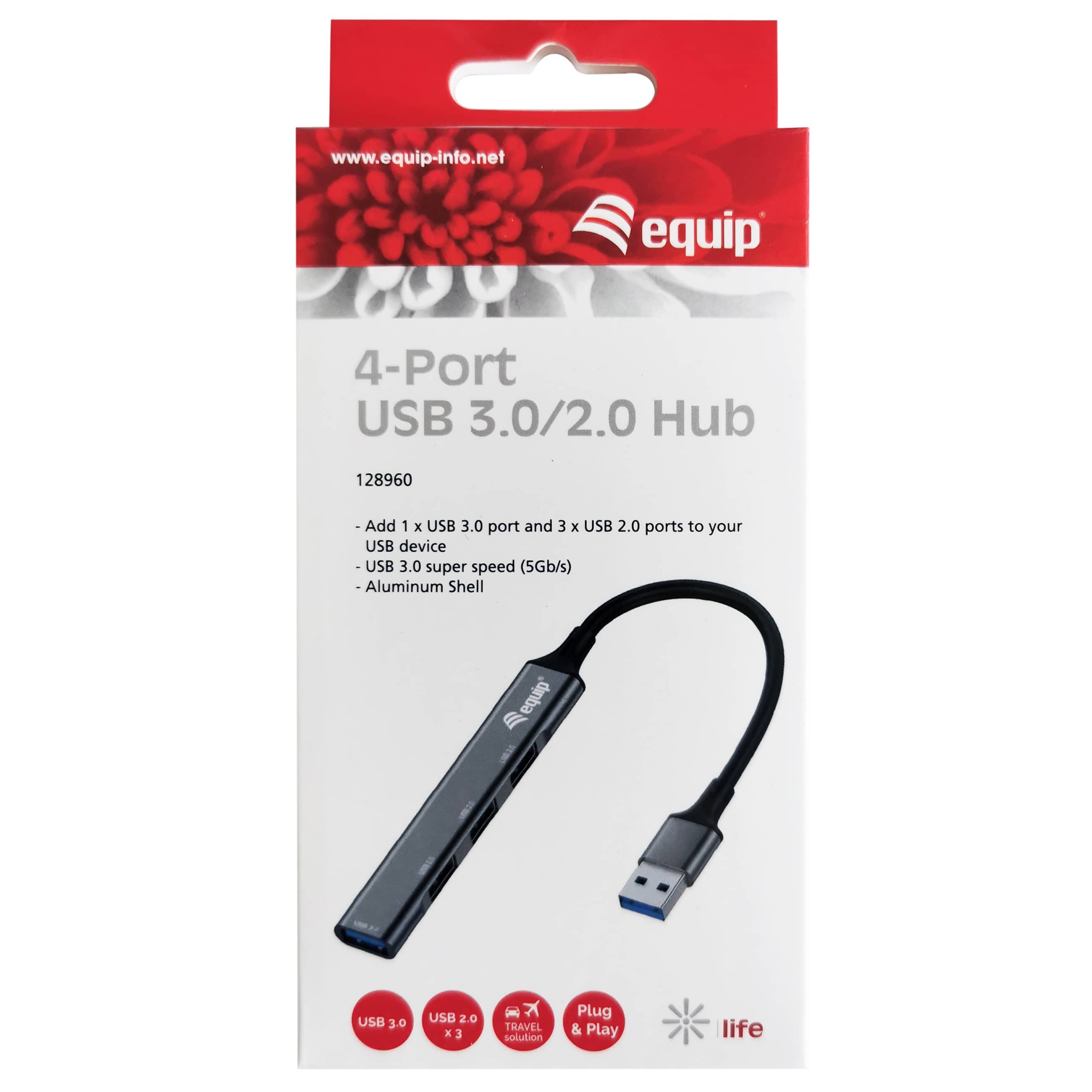 Vybaviť 4-PORT-USB 3.0/2.0-HUB