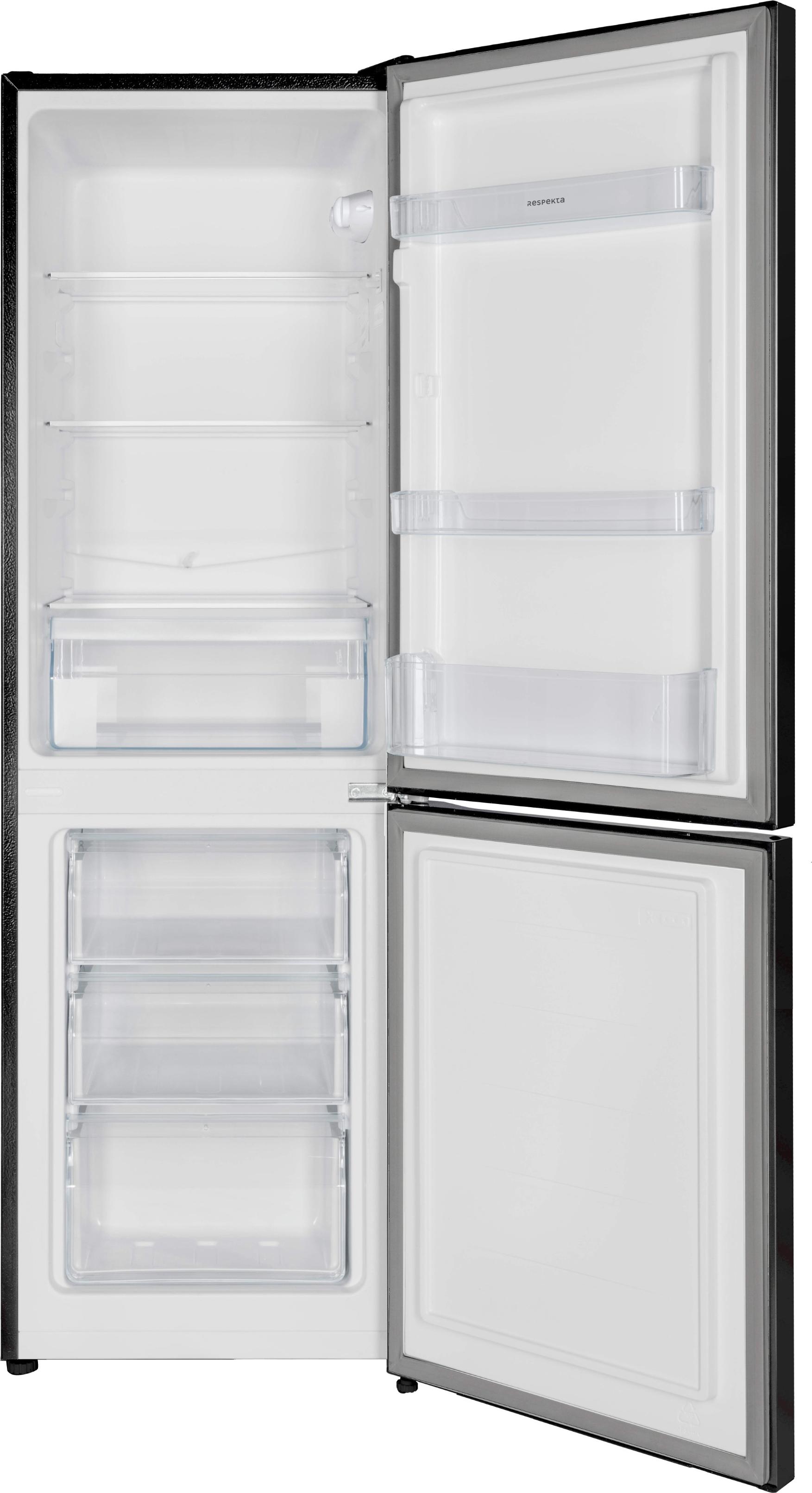 Kühlschrank Kühl Gefrierkombi Standgerät freistehend Schwarz 144 cm Respekta 1412000000352