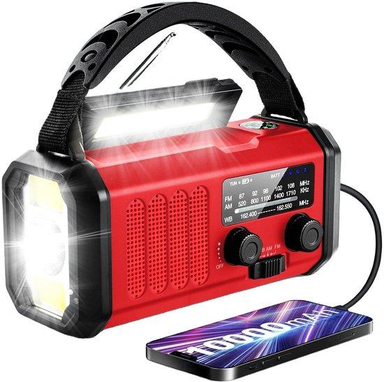 OEM Solar Powerbank 10.000mAh - Modell 2025 - Solarzellen - Notfall-Kit - LED-Lampe Ladbar - Notfall-Kit - Notfallvorrat - Rot 2026