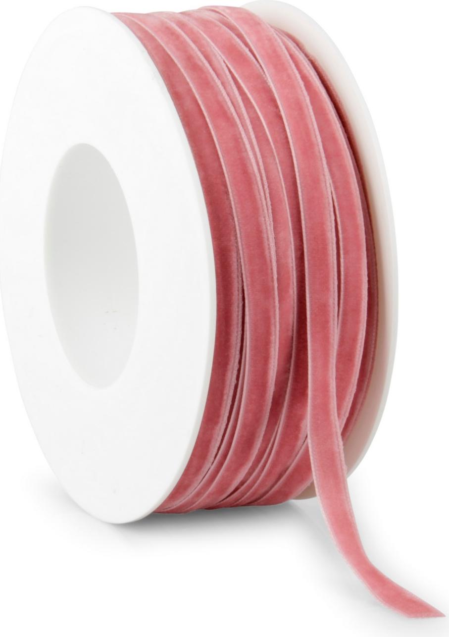 Deko AS Samtband "Velvet" altrosa 5mm 50m 3634-5-50-246