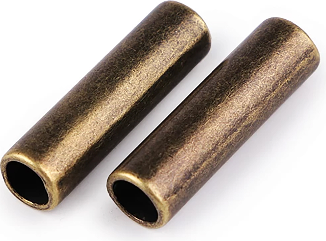 10 Kordelenden Metall Endstück 2,7x27mm für 5mm Kordel,