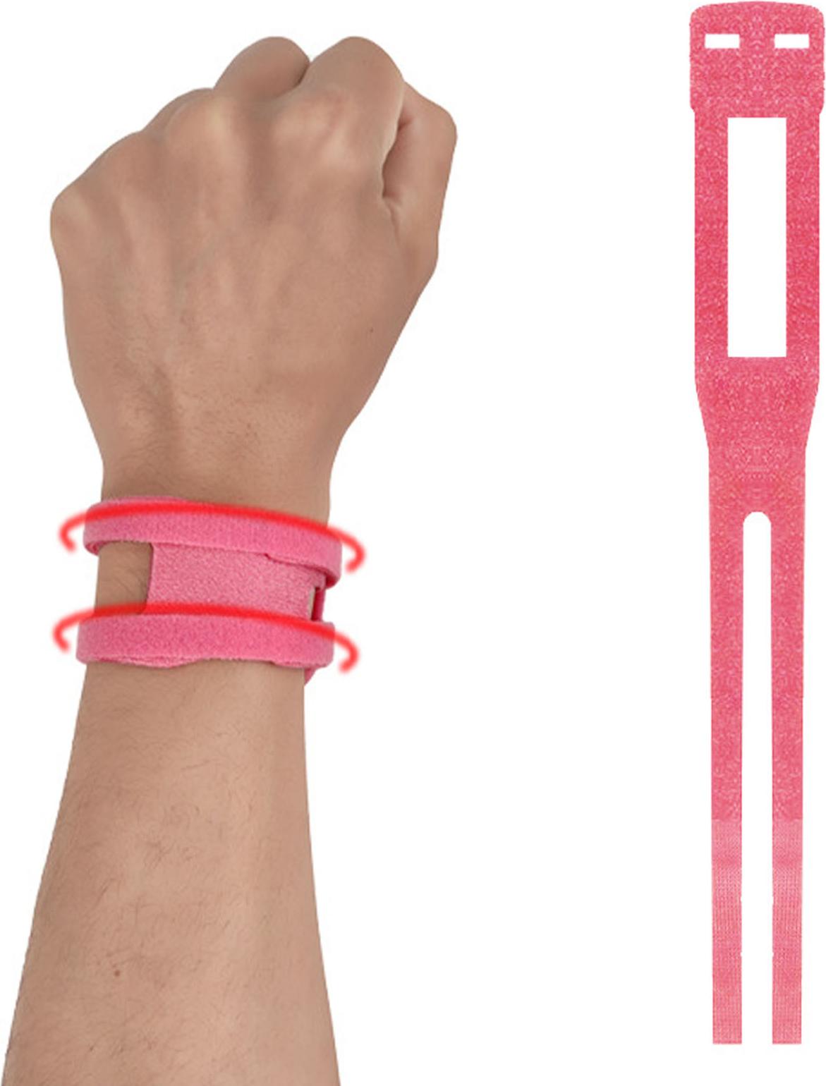 Gistuch Handgelenkstütze für TFCC-Riss, Nylon, verstellbar, ultradünn, Kompressionsunterstützung, ulnarseitiger Schmerzumfang innerhalb von 22,5 cm, Rosa