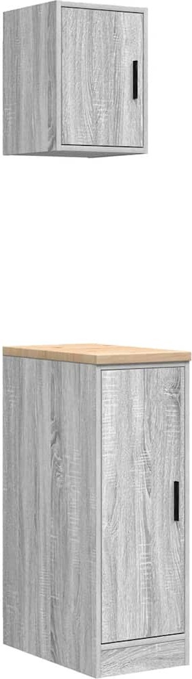 vidaXL Garážové skrine 2 ks Sivá Sonoma materiál na báze dreva