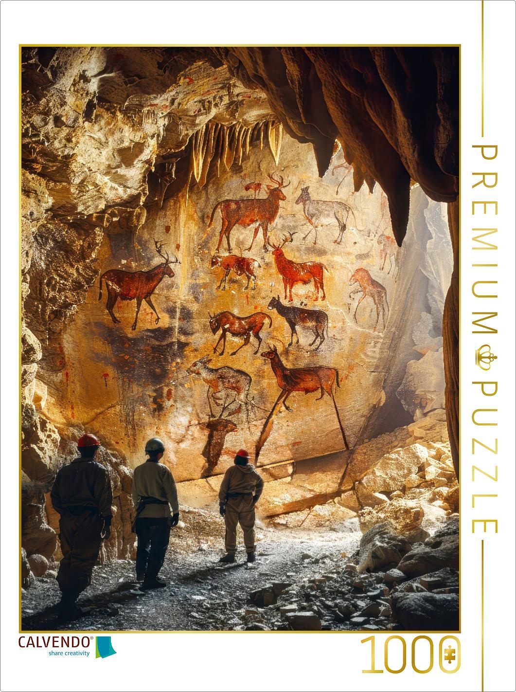 CALVENDO Puzzle Faszinierende Höhlenmalerei | 1000 Teile Lege-Größe 64x48cm Foto-Puzzle für glückliche Stunden