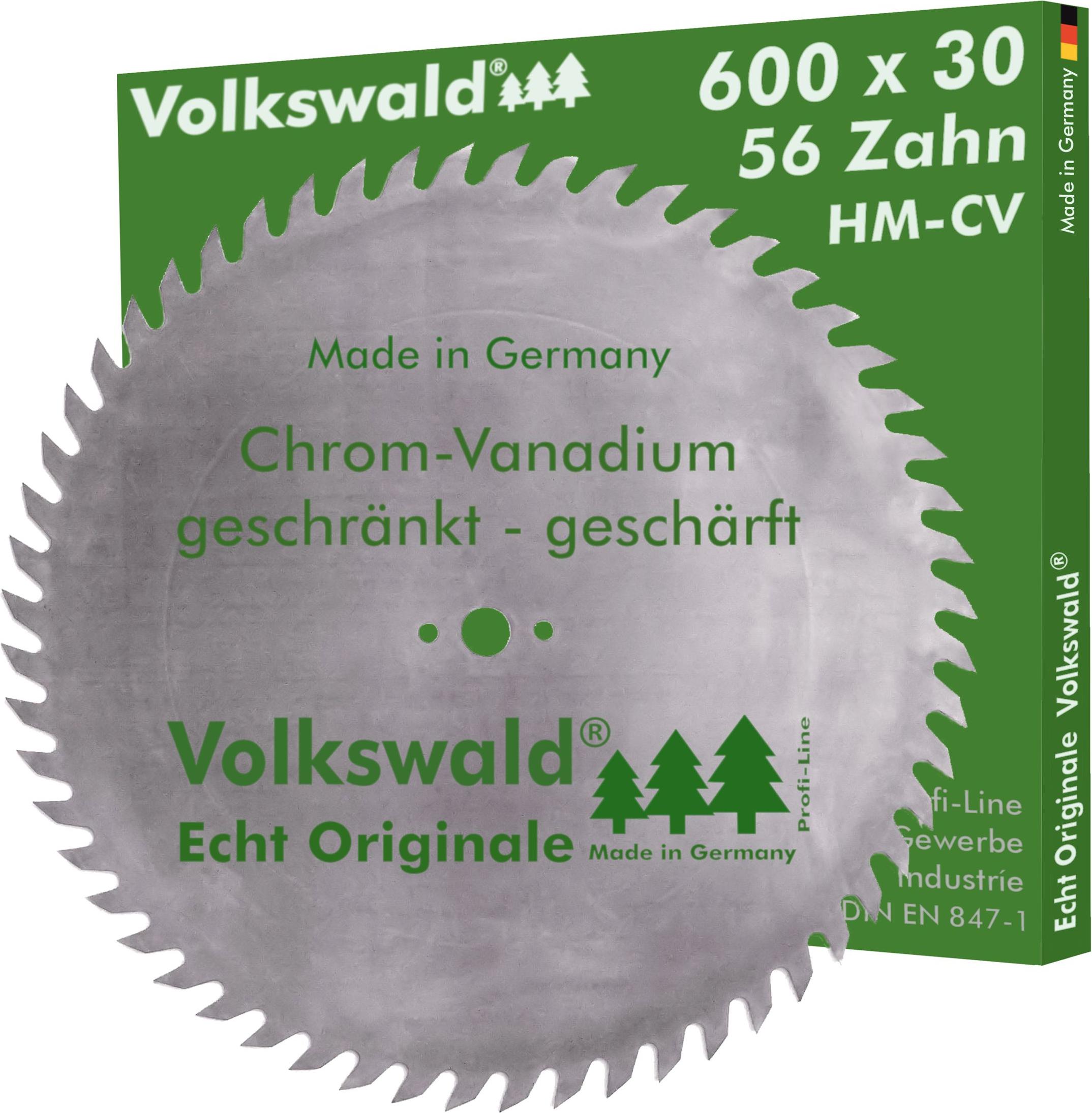Volkswald ® Sägeblatt CV 600 x 30 mm Z= 56 geschränkt Tischkreissägen Wippkreissägen und Formatkreissägen VW12-CV60030