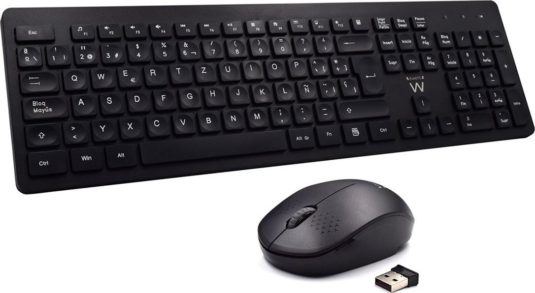 Tastatur + Maus Ewent EW3258 Wireless Schwarz