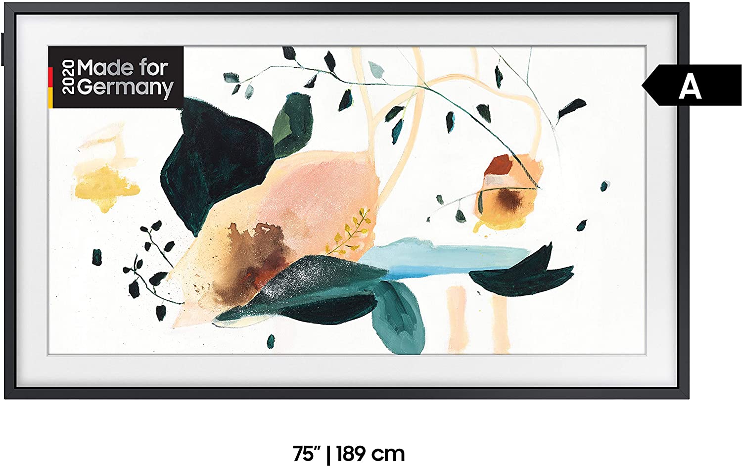 Samsung The Frame GQ75LS03TAU, 190,5 cm (75"), 3840 x 2160 px, QLED, Smart TV, Wi-Fi, Čierna