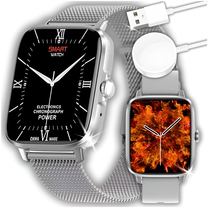 Smartwatch Dámske Hodinky Hovoriť En Menu Srdcový Tep Ekg Tlak Pulz 2 Remienky