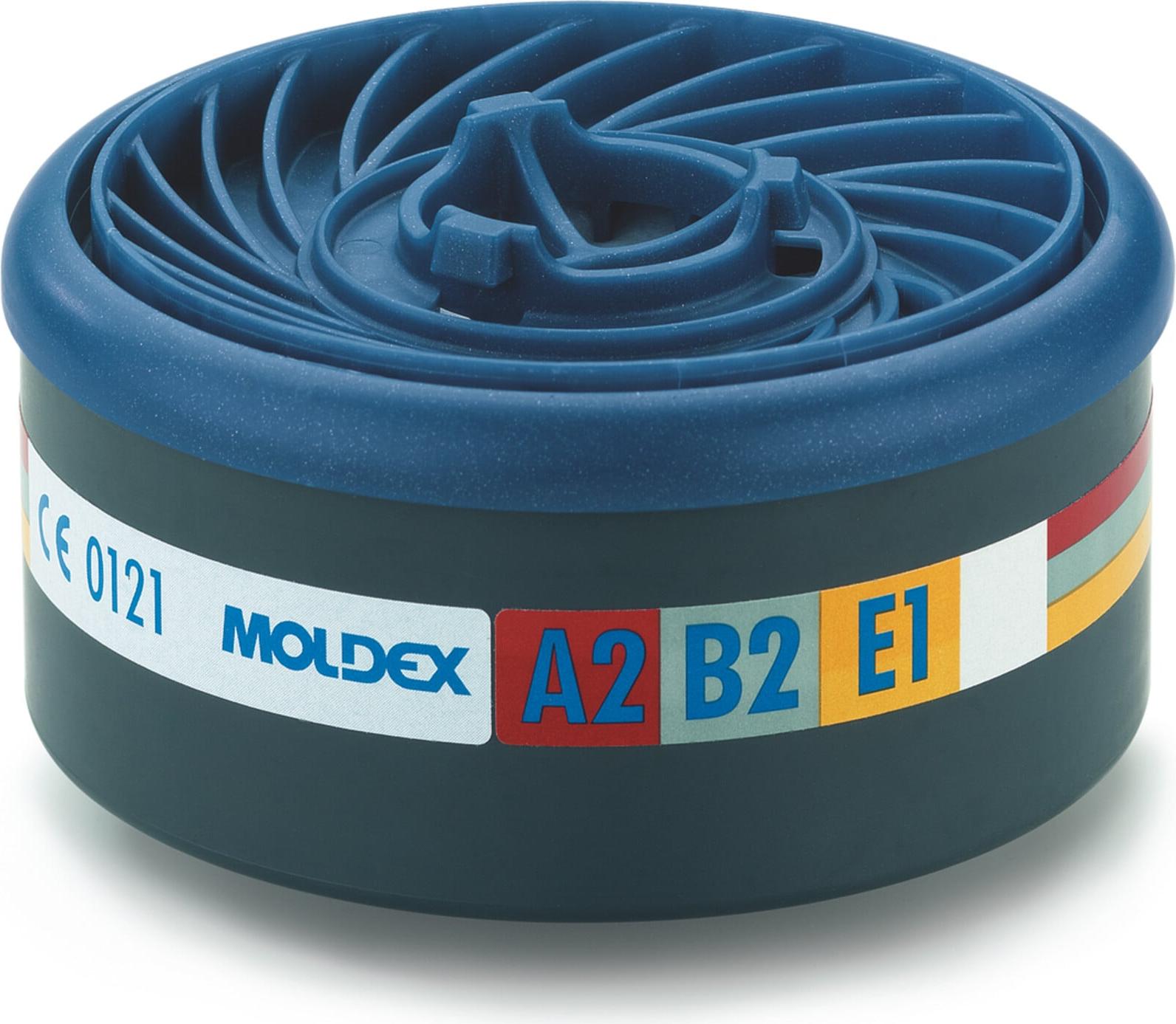 Moldex Gasfilter A2B2E1, für Serie 7000 + 9000, EasyLock, organische Gase, anorganische Gase und Saure Gase 8 Stk 9500