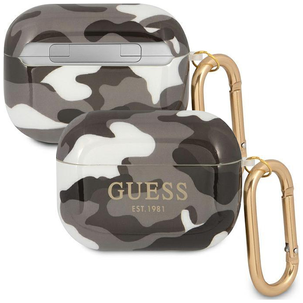 Guess GUAPUCAMG púzdro na Airpods PRO black Camo Collection