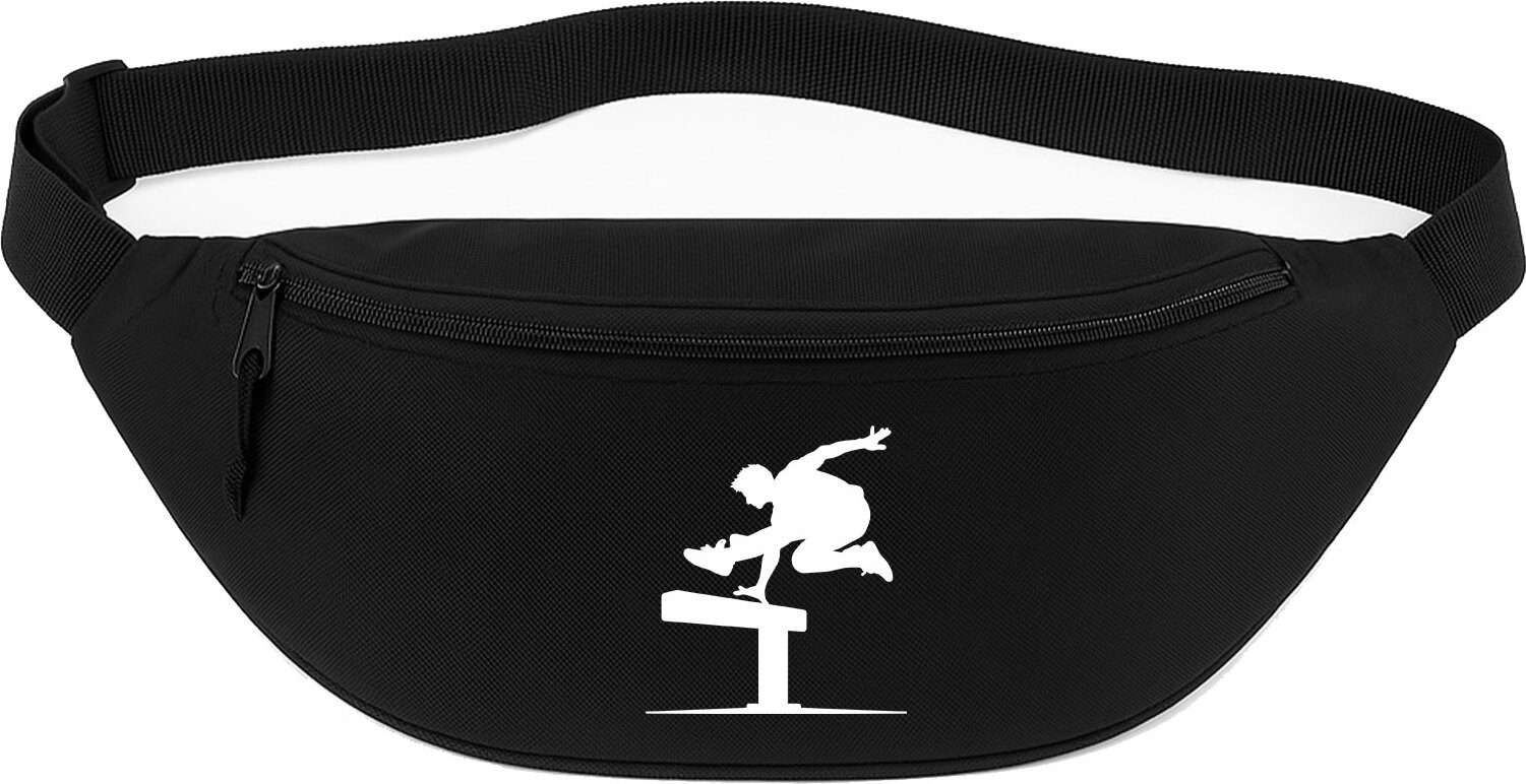 Hellweg Druckerei Huuraa Bauchtasche Parkour Freerunning Geschenk 2,5 Liter Black Crossbody Bag Parkour Geschenkidee 3821BTA