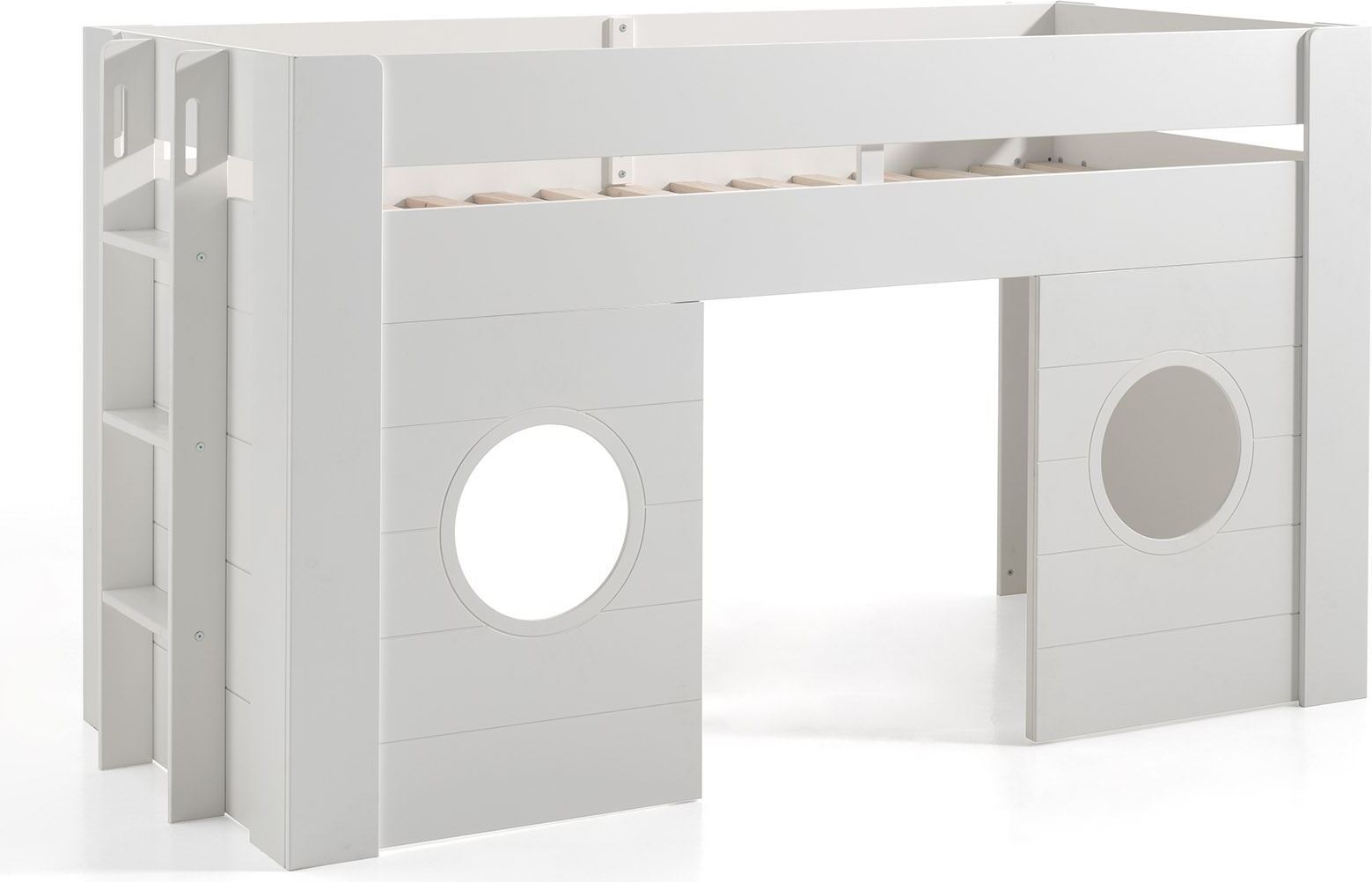 Hochbett Karella 215x96x120 Spielbett MDF Weiß