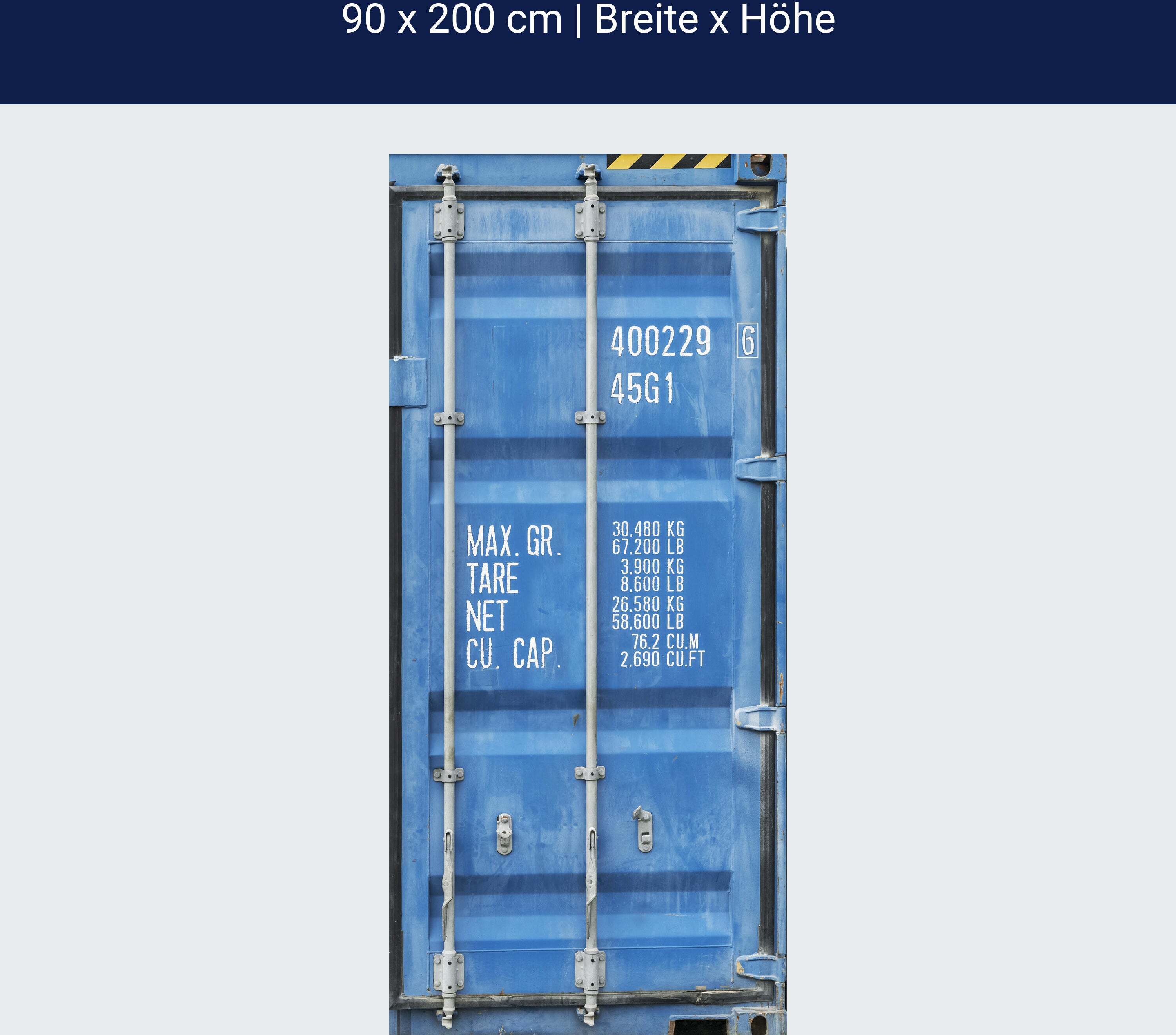 Türtapete Container Tür, Metall, Blau, Nummer Kaufland.de