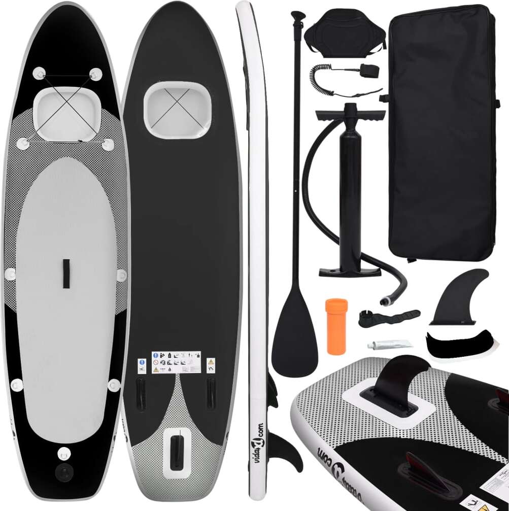 Maison Exclusive SUP Board Set nafukovací čierny 300x76x10 cm