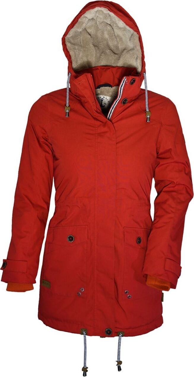 Blue Wave Damen Funktionsparka Outdoor-Jacke Ella - Funktionsjacke Funktionsmantel mit Fleece-Innenfutter in Rot Größe 46 2308