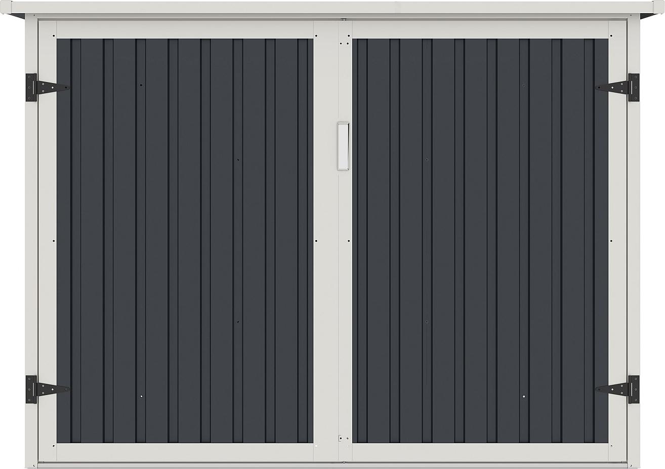 Anthrazit verzinkter Stahl-Fahrradschuppen 4 m² für 4 Fahrräder - NIKI