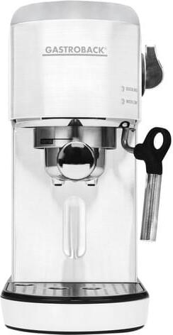 Gastroback Design Espresso Piccolo, Espresso kávovar, 1,5 L, Mletá káva, 1400 W, Biela