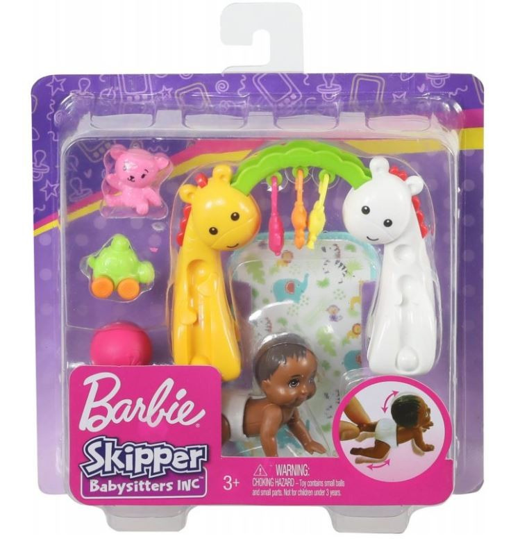 Mattel GHV85 - Barbie - Skipper Babysitters Inc - Spielset, Puppe mit Zubehör, Krabbel und Spielzeit 229612