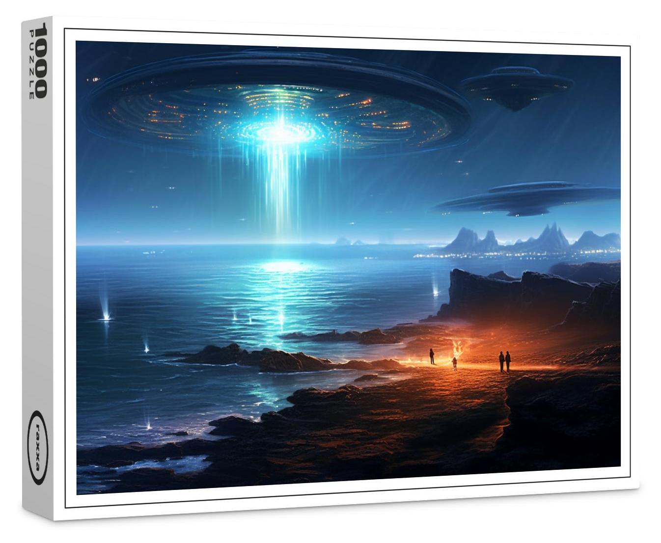 raxxa Premium-Puzzle "Bizarre Raumschiffe auf einem fremden Planeten", 1000 Teile 1-14270-24593-373