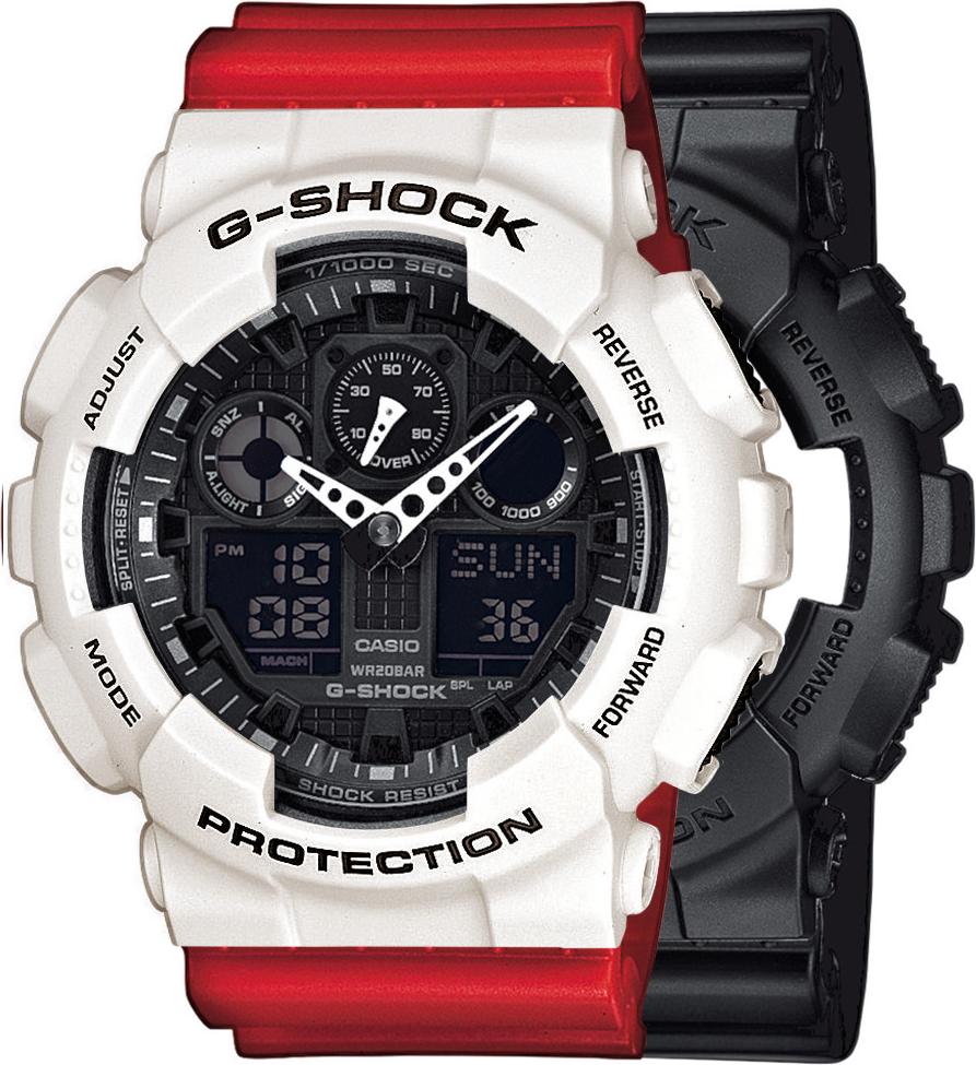 Zegarek Casio G-Shock SET GA-100-1A1ER + BEZEL 10395292 + PASEK 10395226 20BAR