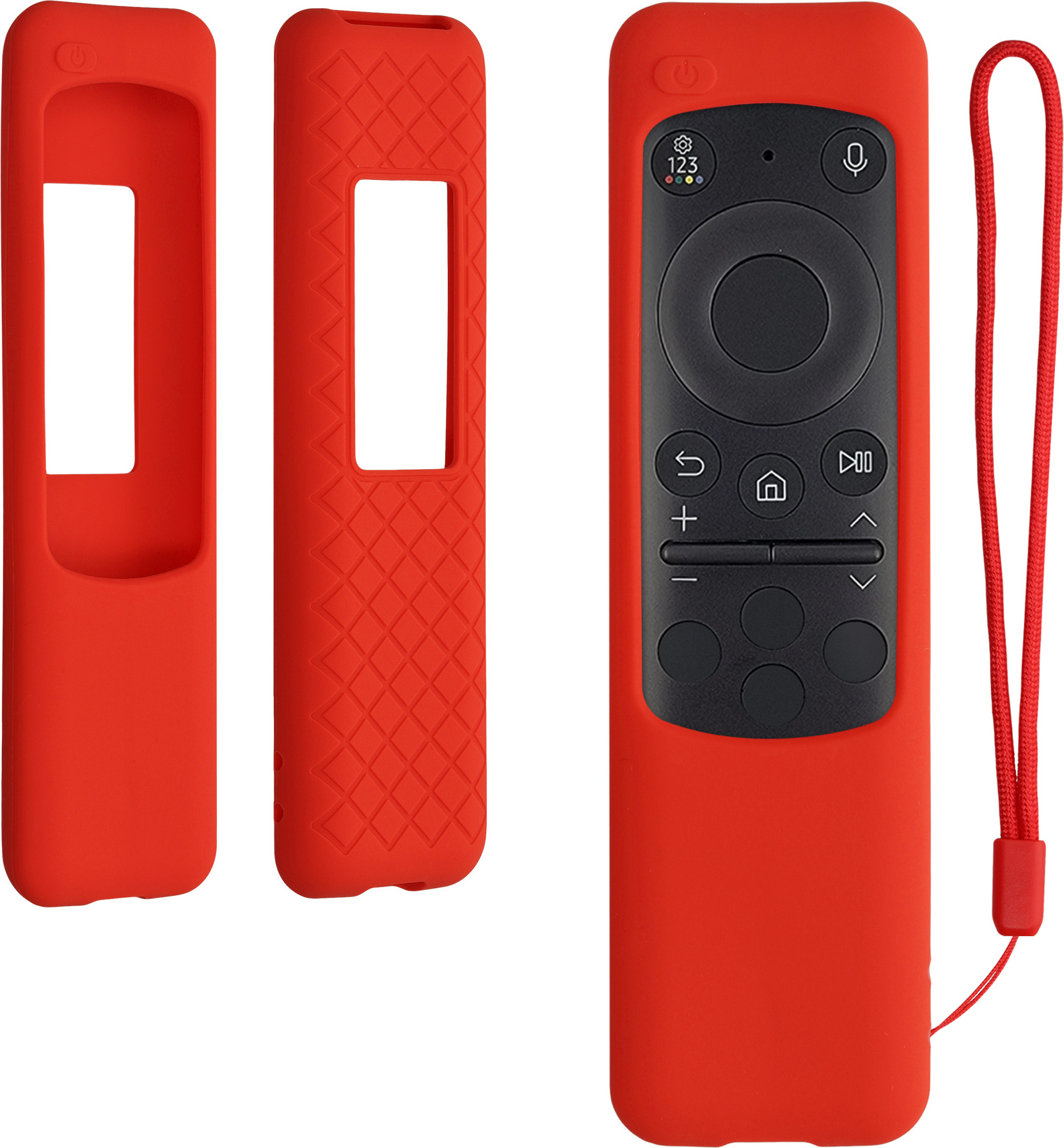 kwmobile Hülle Fernbedienung kompatibel mit Samsung BN59-01432A / BN59-01432J / TM2360e Hülle - Silikon Case für TV Zubehör in Rot KWM000024XR003C