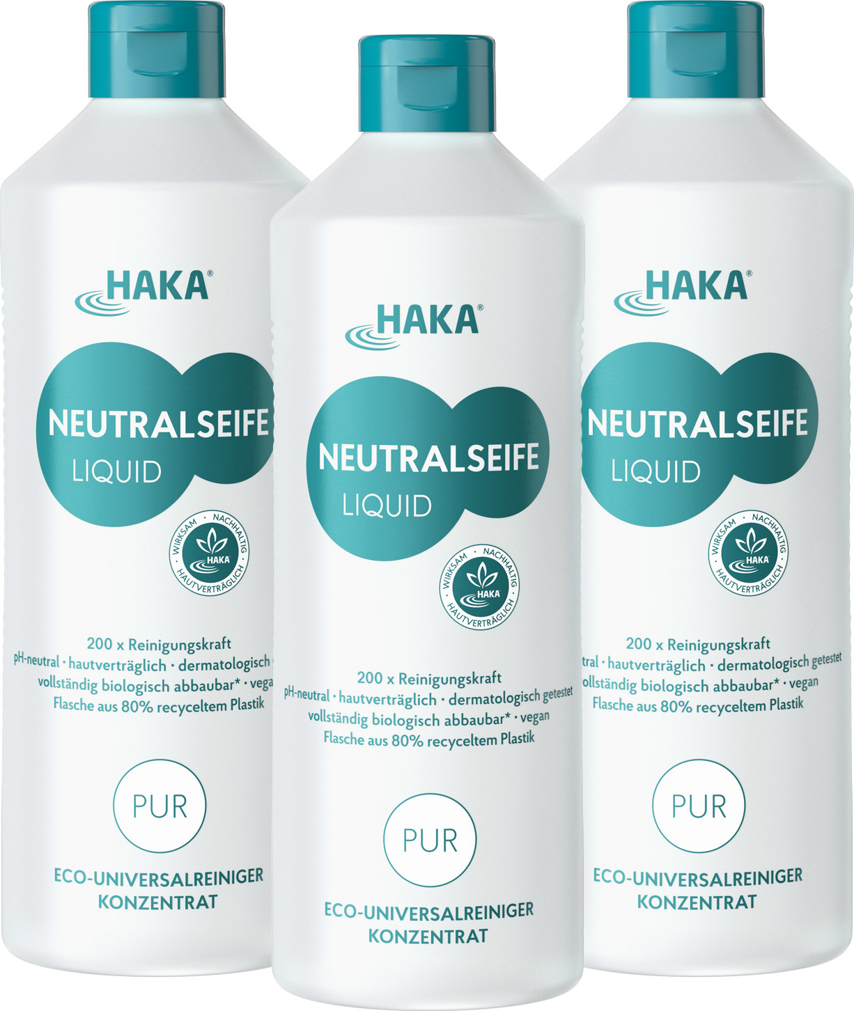 HAKA Kunz HAKA Neutralseife Liquid Pur 3x1l Universalreiniger für Haushalt, Garten & Auto 30919