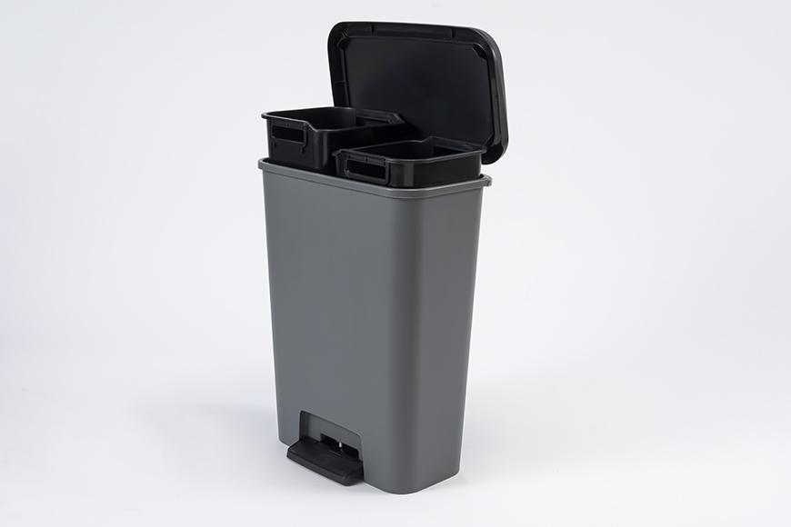 CURVER Cestino metallizzato con pedale 50 l