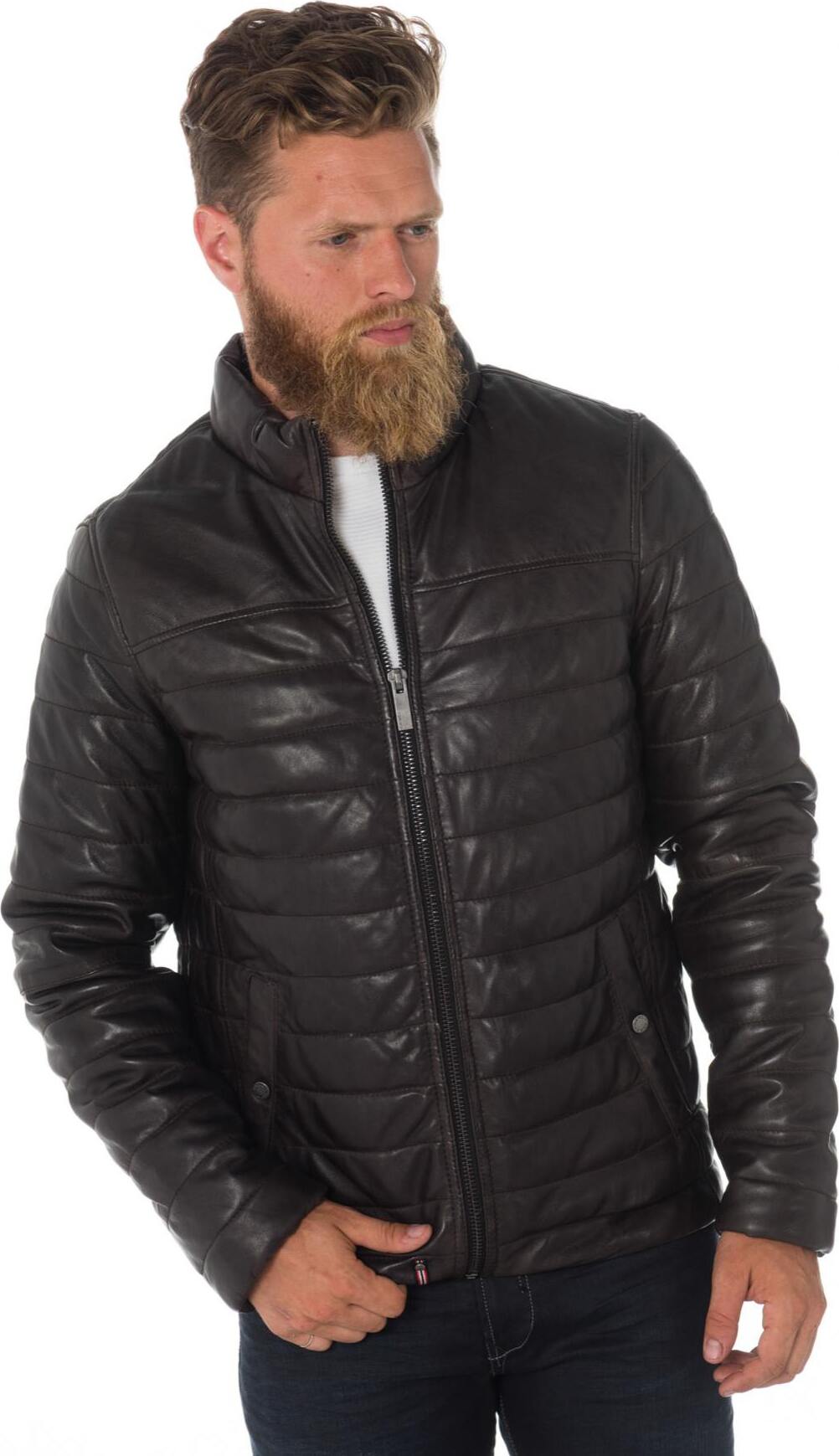 Oakwood Herren Jacke Lederjacke Footlose Choco 505 Leder Braun Gr. XXL