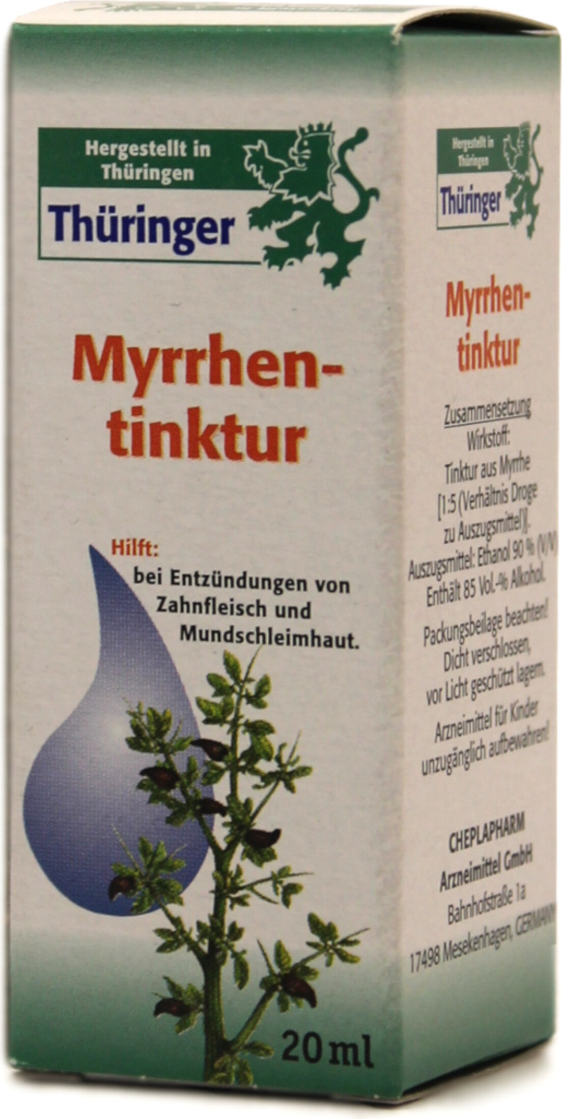 CHEPLAPHARM Arzneimittel GmbH THUERINGER MYRRHENTINKTUR, 20 ml Lösung 04018557