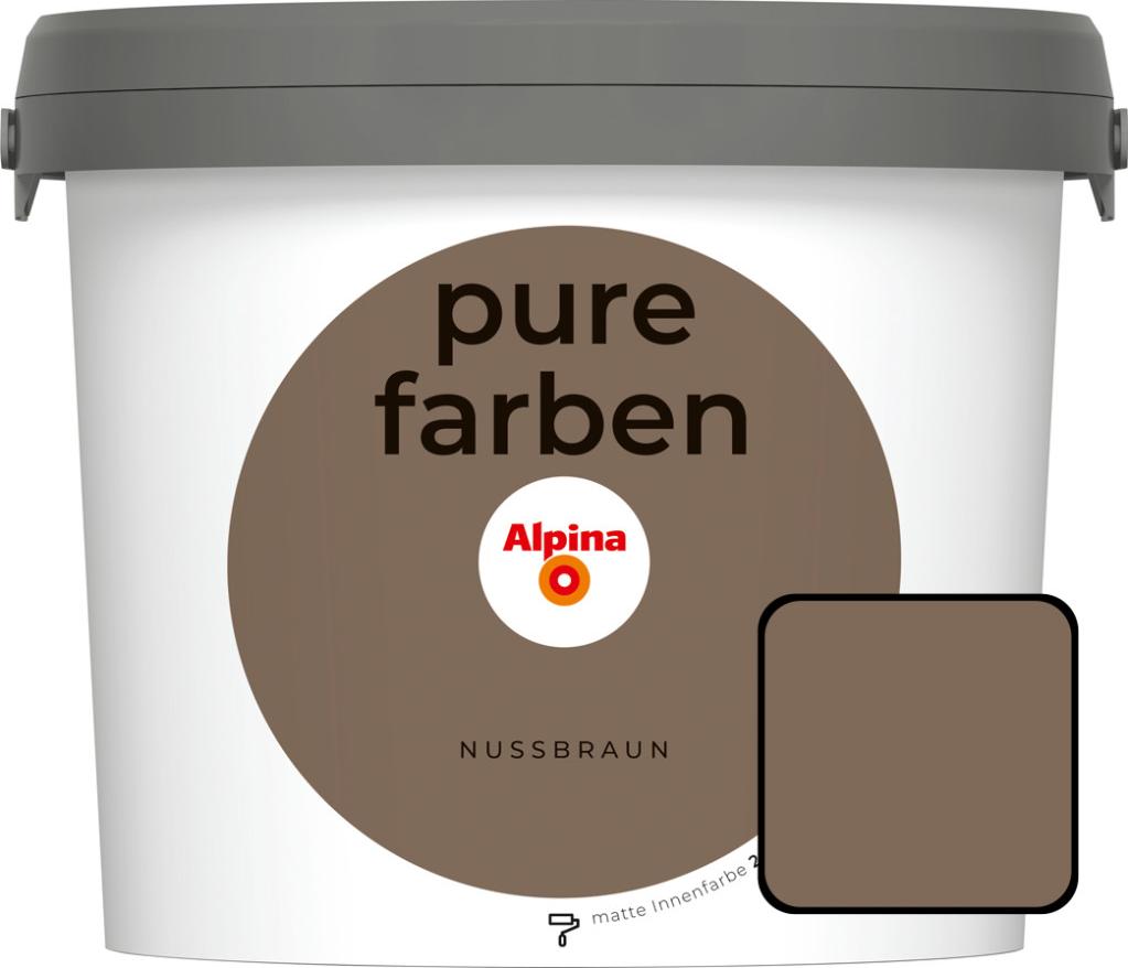 Alpina Pure Farben Wandfarbe nussbraun 2,5 L 1003199