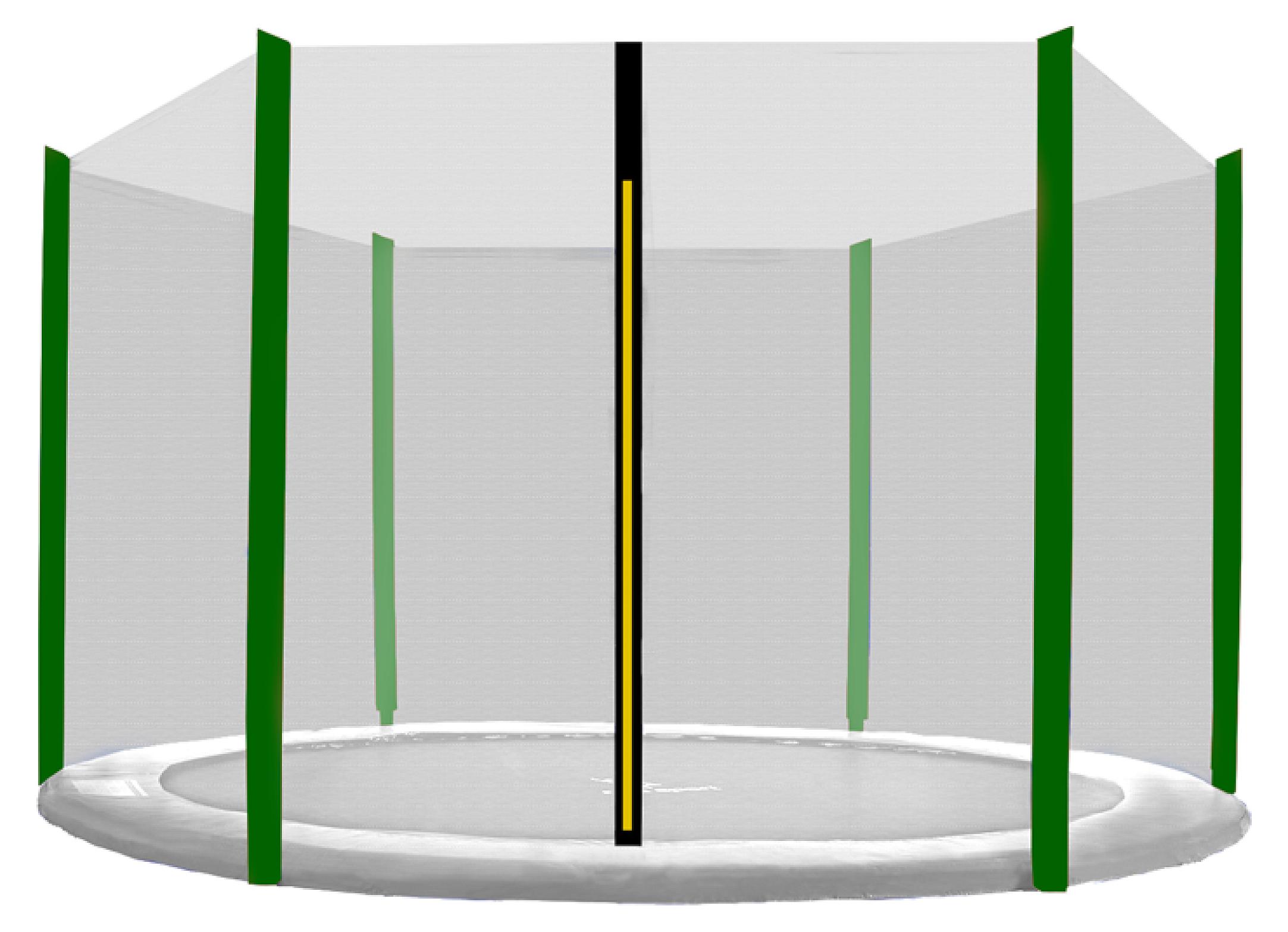 Aga Ochranná sieť 400 cm na 6 tyčí Čierna sieť / Tmavozelená