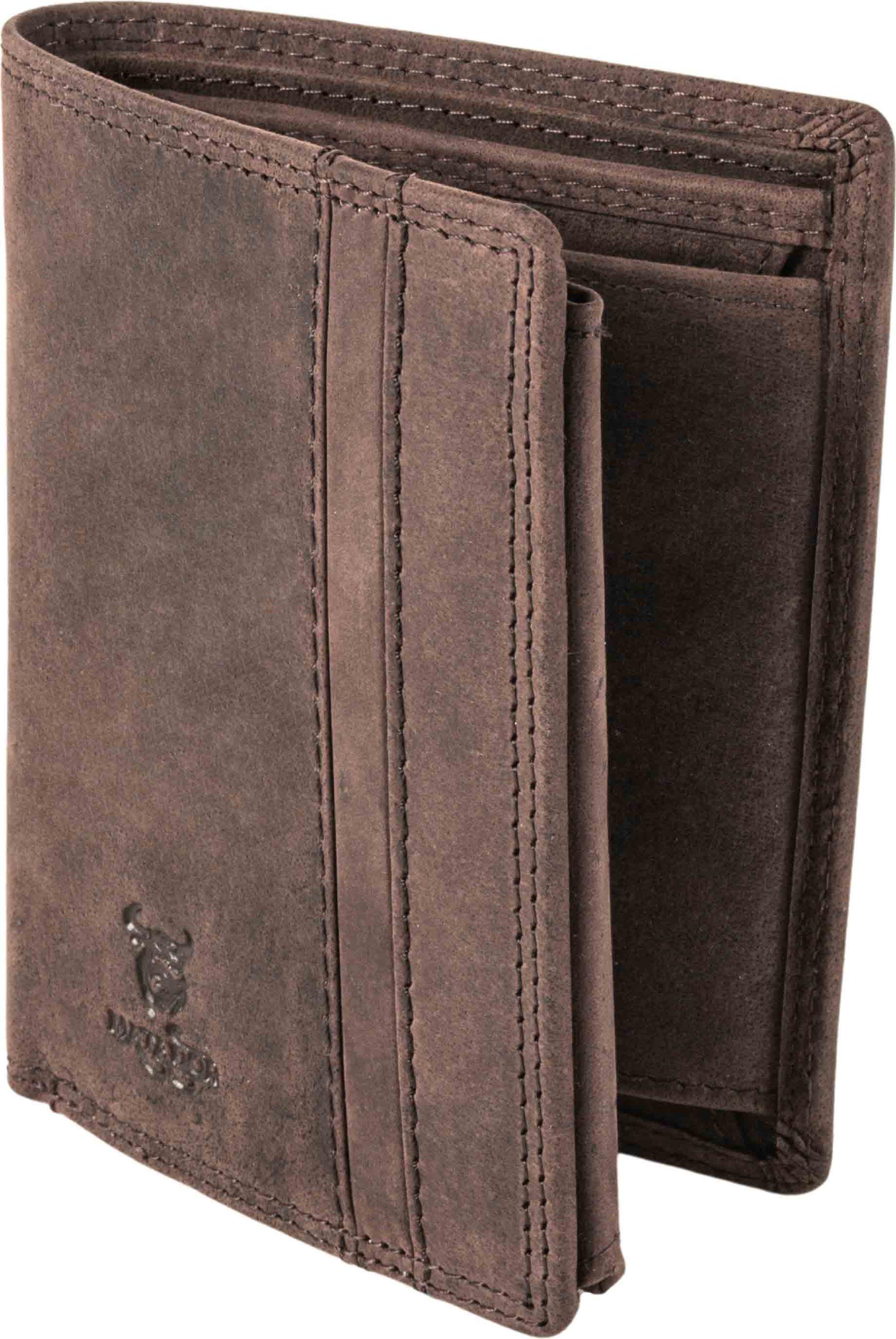 MATADOR Leder MATADOR Herren Leder Geldbörse Geldbeutel RFID Dunkel Braun