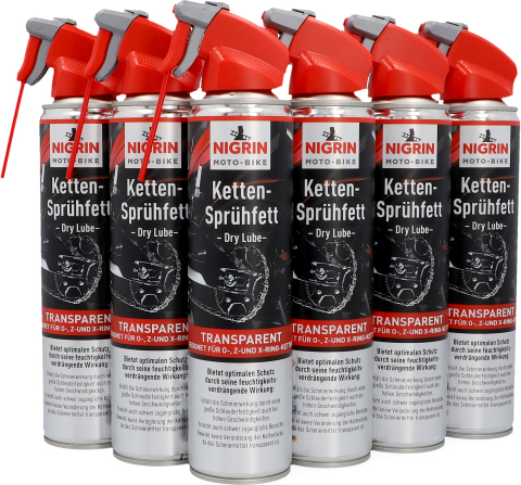 Nigrin MOTO-BIKE Ketten-Sprühfett 400ml 6x