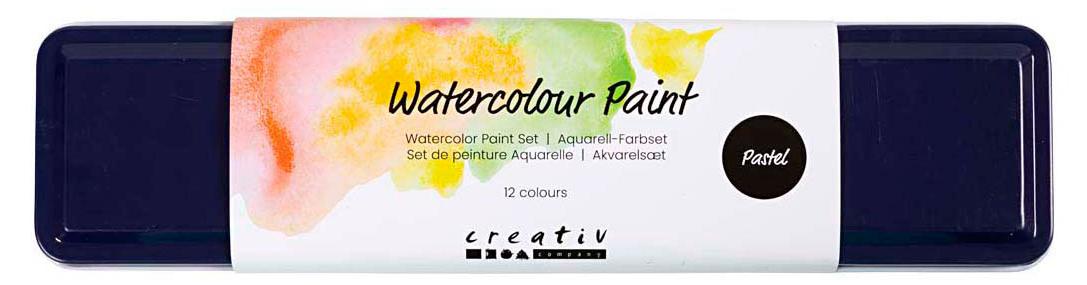 Creativ Company Aquarell-Set, Pastellfarben, 12 Farben 1 Box 34241