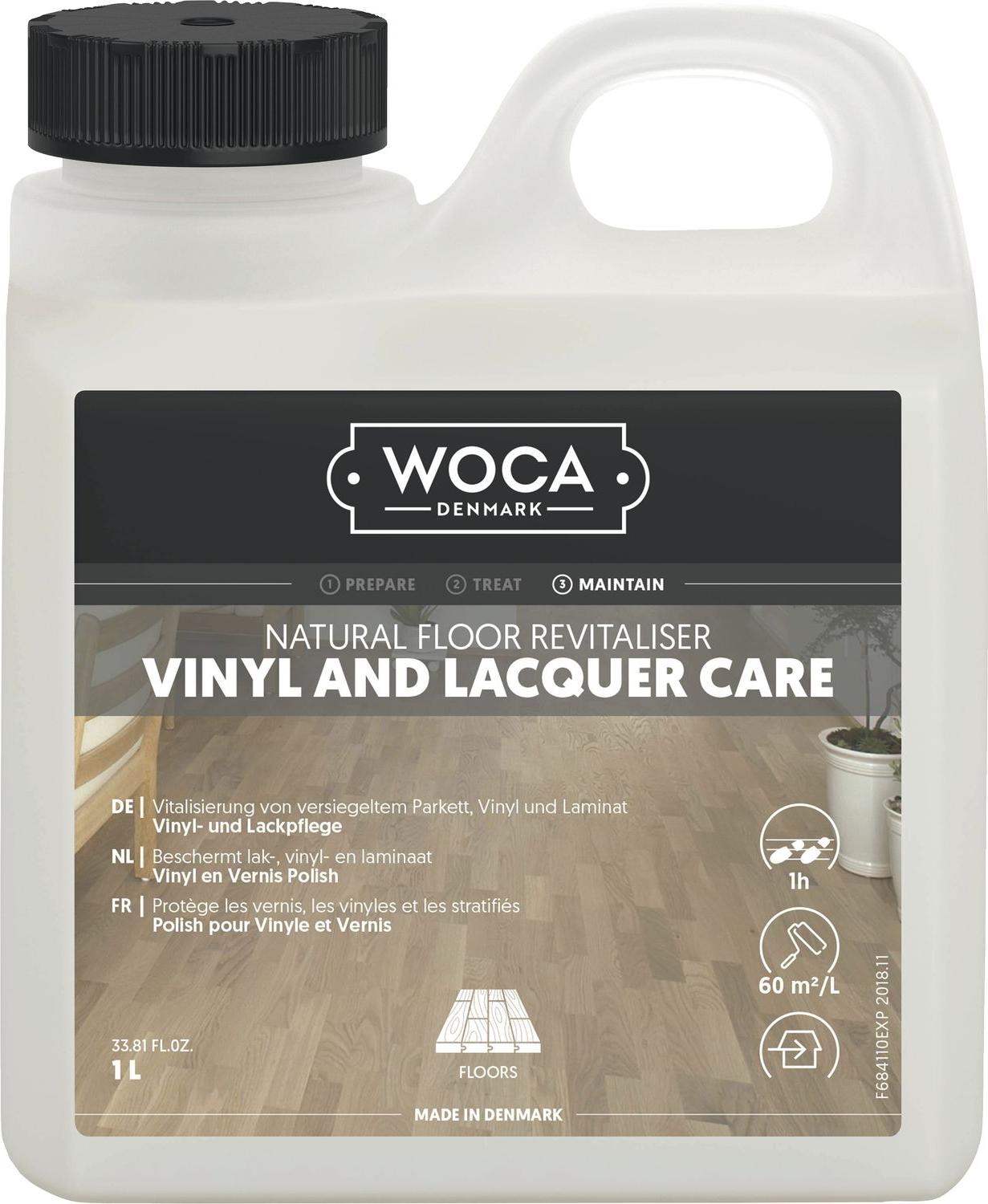 Woca Vinyl- und Lackpflege (Laminatpflege), Holzbodenpflege 1 Liter natur 684110A