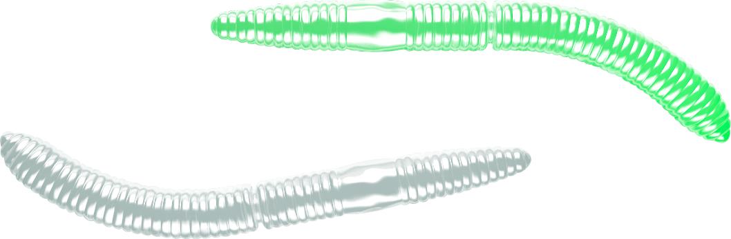 Libra Lures Fatty D´Worm (Glow UV Green) LL-FDW65