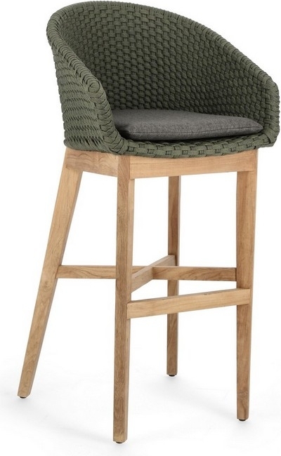 Natur24 2er Set Barhocker Coachella 56 x 57 x 110 cm Teakholz 0804774