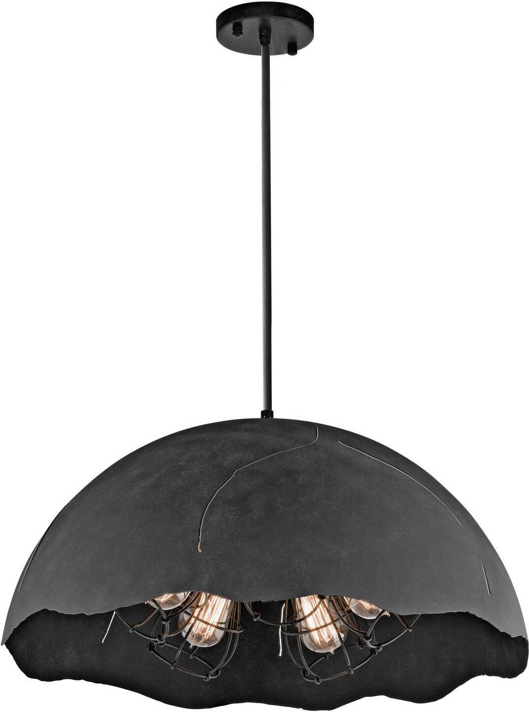 Elstead Lighting Elstead Fracture Hängeleuchte E27 5-fach Verwittertes Zink KL-FRACTURE-P-L