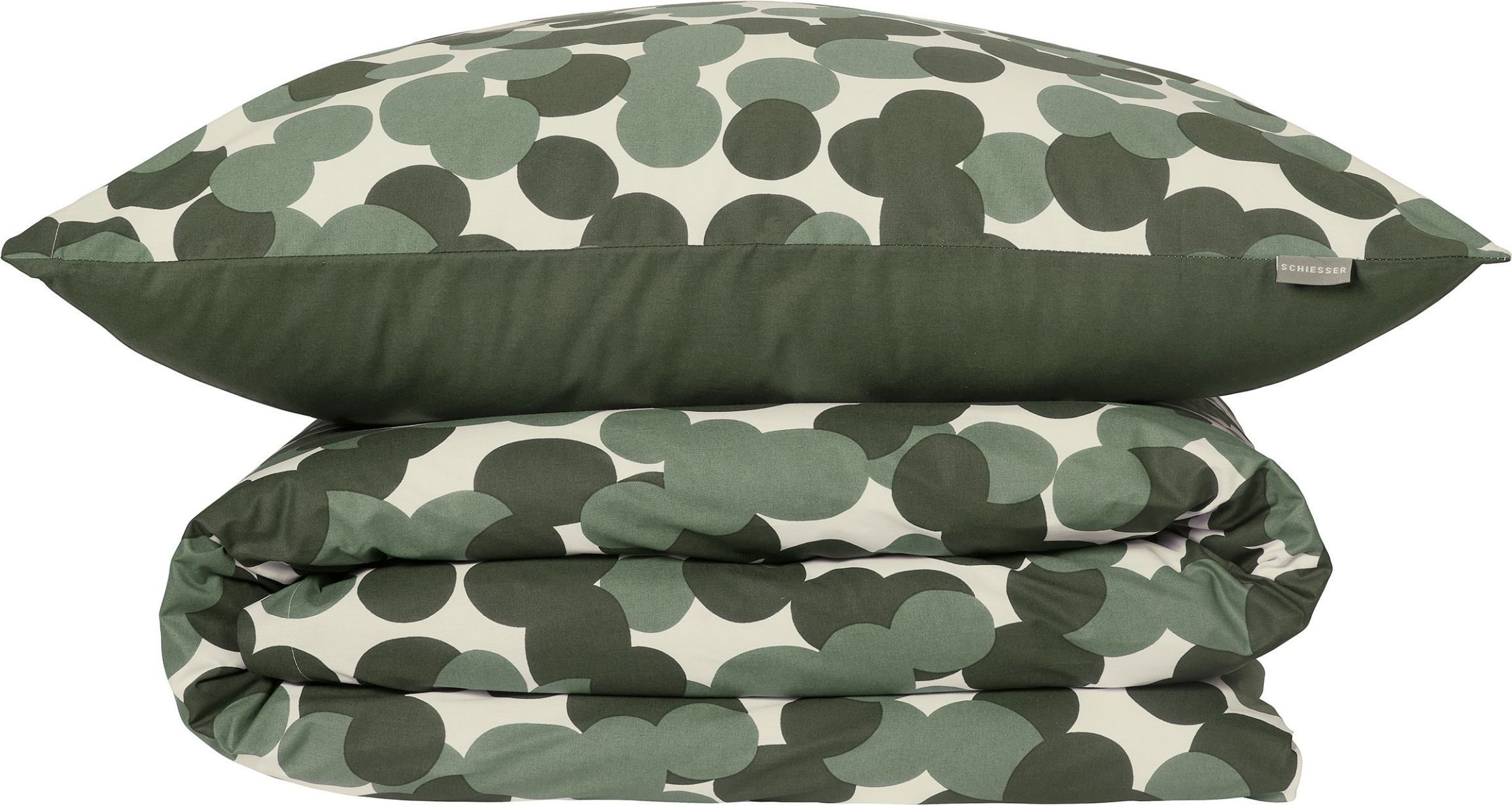 Schiesser Bettwäscheset Allez - Renforcé - 2-teilig - 135 x 200 cm - Grün 100687.01.GRU