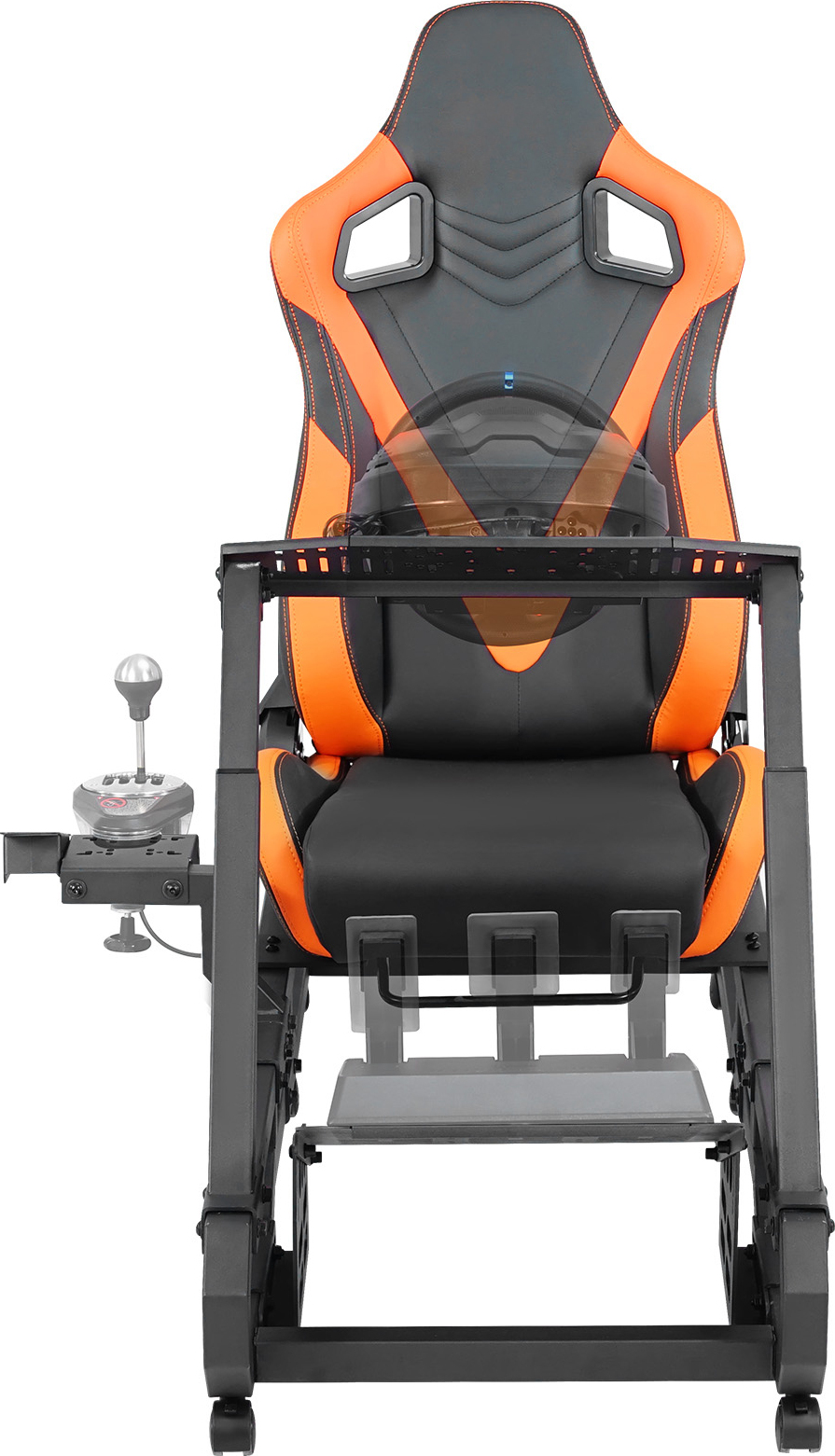 SucceBuy Stojan na pretekárske volanty pre Logitech G923/G920/G29, robustný oceľový kokpit pre simulátor jazdy, kompatibilný s Thrustmaster T248P, nastaviteľný držiak volantu a pedálov, maximálne zaťaženie: 150 kg