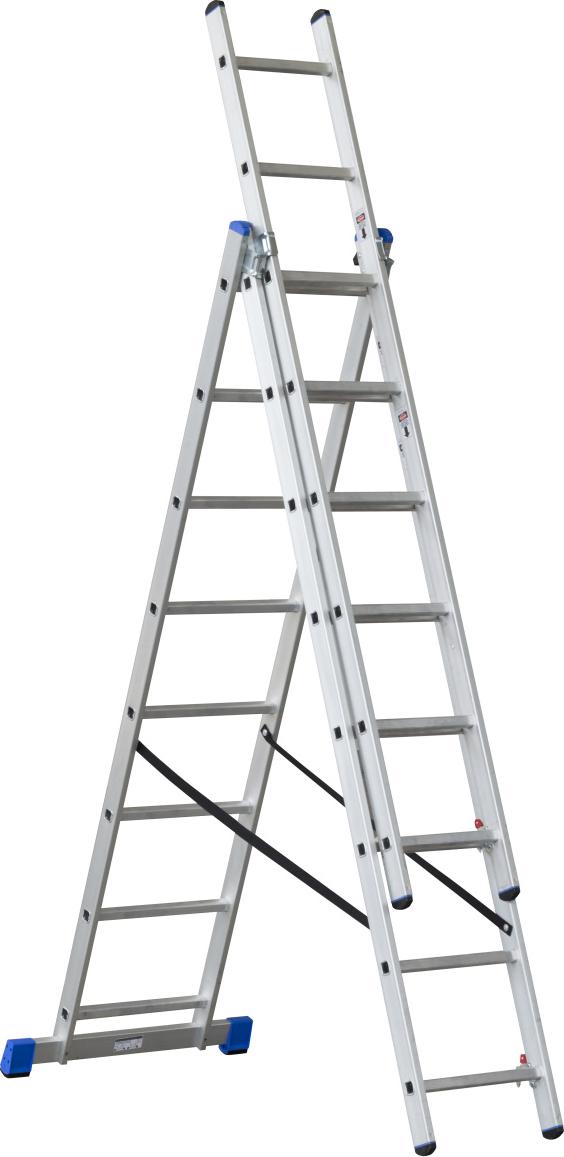 G21 dreiteilige Leiter 5,1m 3x8 Sprossen 6390383