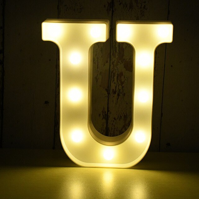 Kopper-24 LED Leuchtbuchstabe 3D, 22 cm Buchstabe U 2634