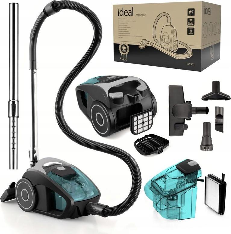 Bezvreckový Cyklónový Vysávač Pre Domácnosť 770W Hepa 1,5L 8M Kábel 4 Nástavce