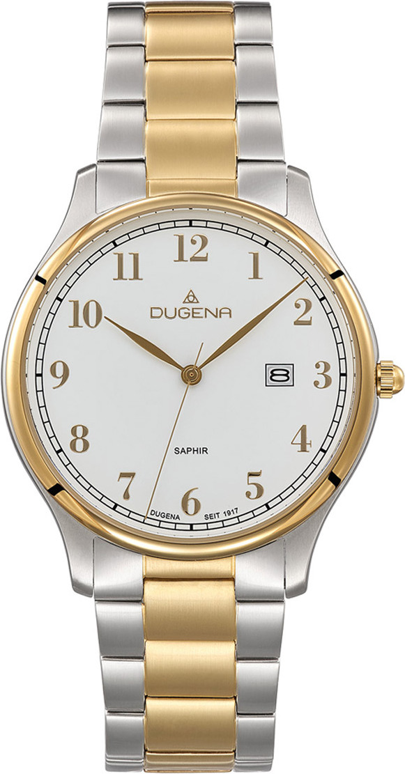 Dugena 4461114 Herren-Armbanduhr Hamburg Saphirglas Bicolor