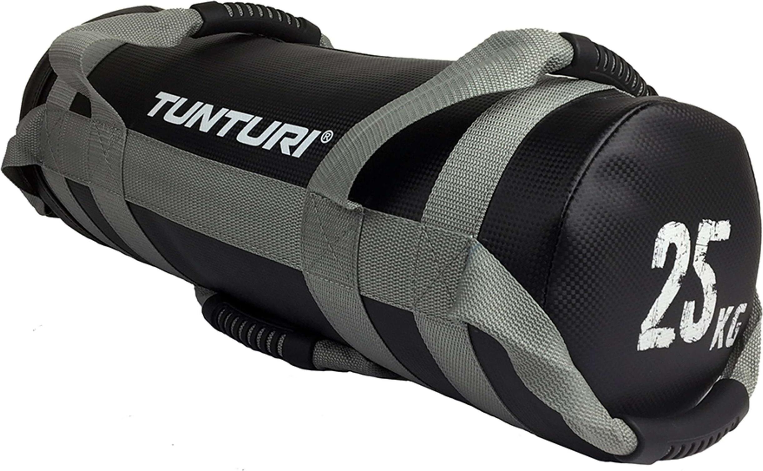 Tunturi Power Bag, Fitnesssack mit 4 Griffen, 25 kg, Sandsack für Krafttraining 14TUSCL365