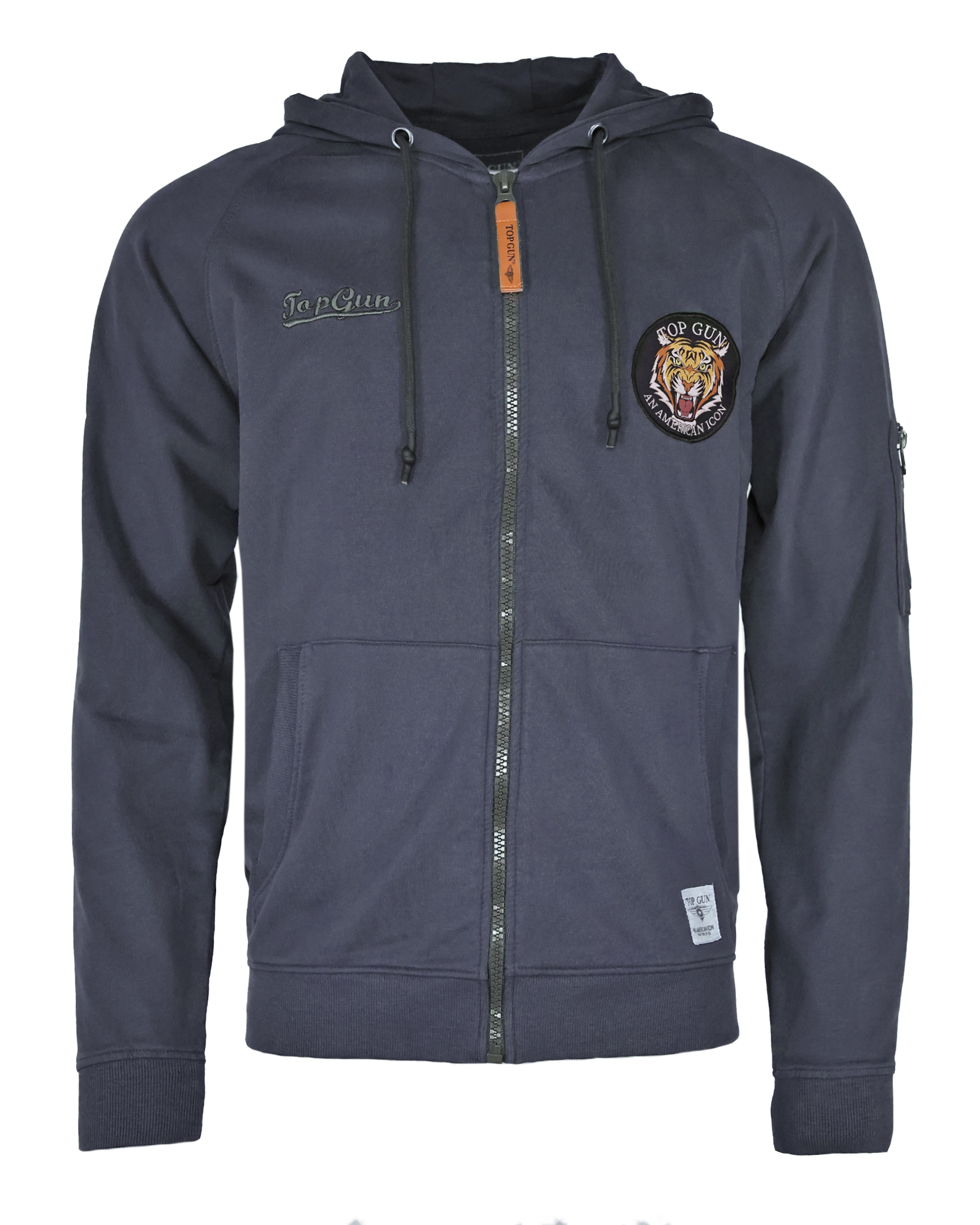 Top Gun Herren Sweater TG20191027 In Bordeaux, 3XL – Mit Amerikanischer Flagge & Weicher Fütterung