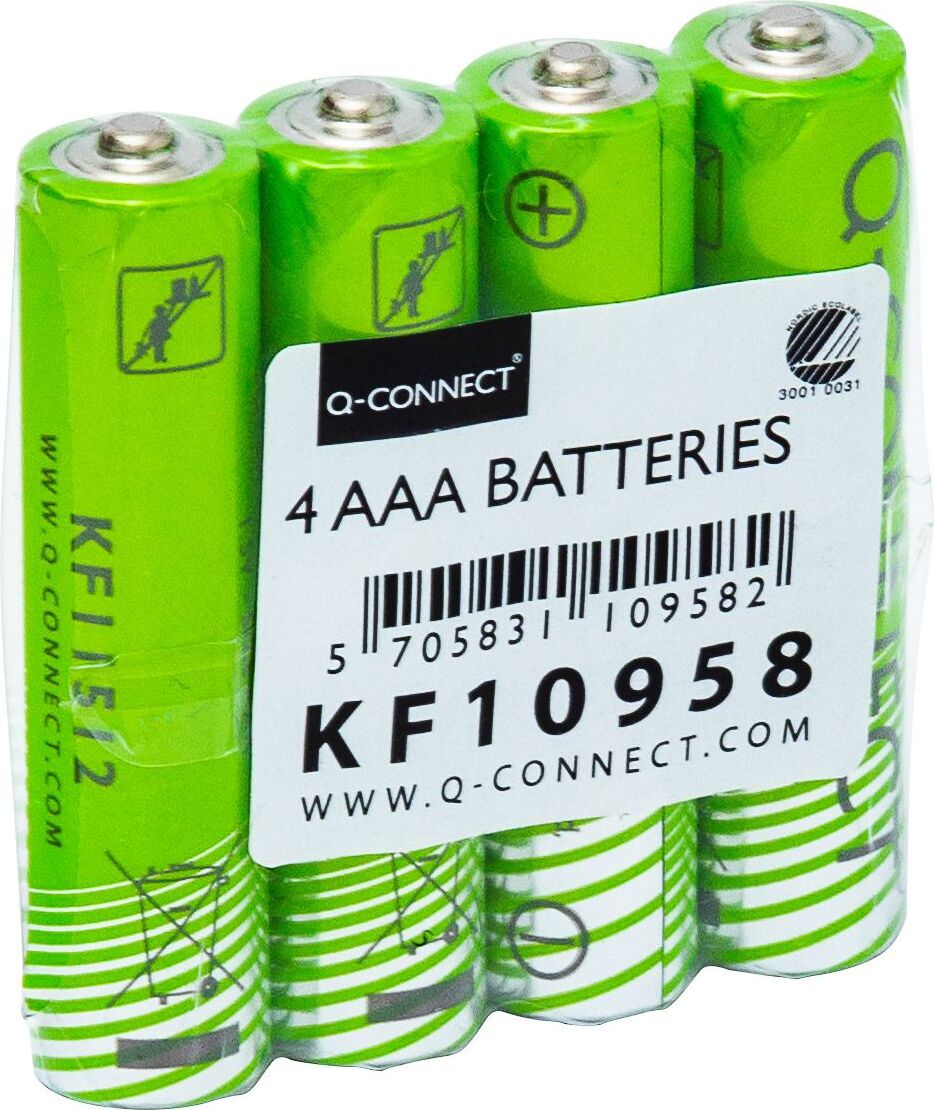 Batéria Q-CONNECT AAA Nordic Swan mikrotuková 4 ks KF10958