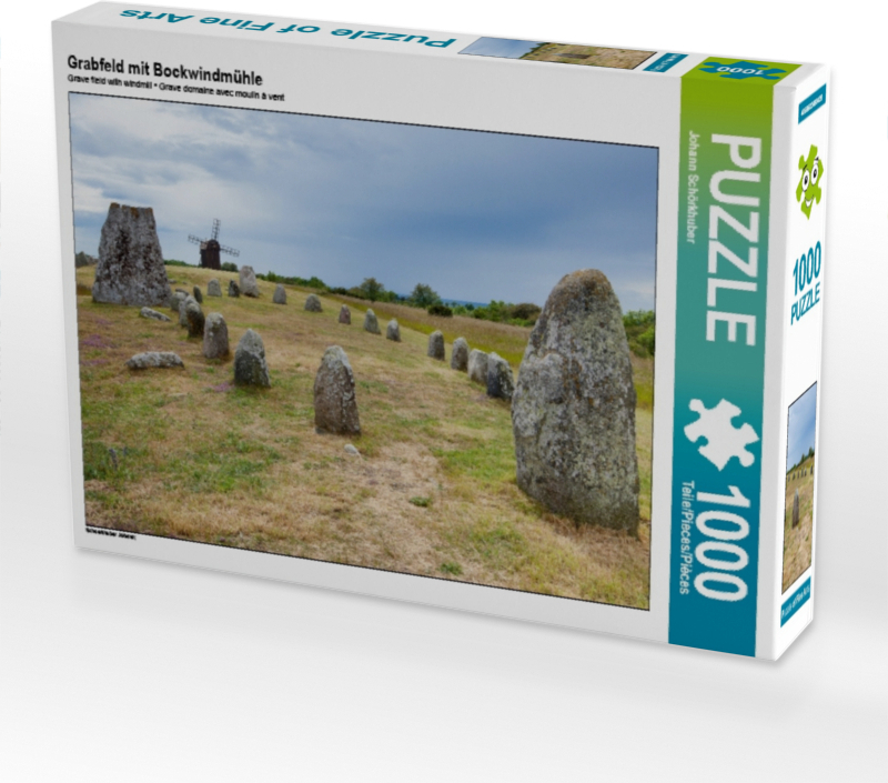Calvendo Grabfeld mit Bockwindmühle 1000 Teile Puzzle quer 640x480mm, Schörkhuber Johann; 7326959