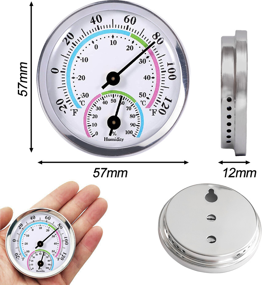 Prenosný domáci kancelársky vlhkomer Vnútorný bezdrôtový nástenný merač vlhkosti a teploty 2-v-1 Monitor teploty a vlhkosti