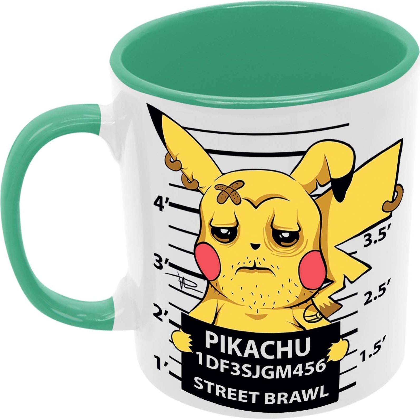 Pikachuwanted Hrnček Dar Tasse Mug Anime Manga Japan Animation Pokemon Pikachu Ash Charizard Arbok Charmander Meowth Squirtle, Zelená 330 ml